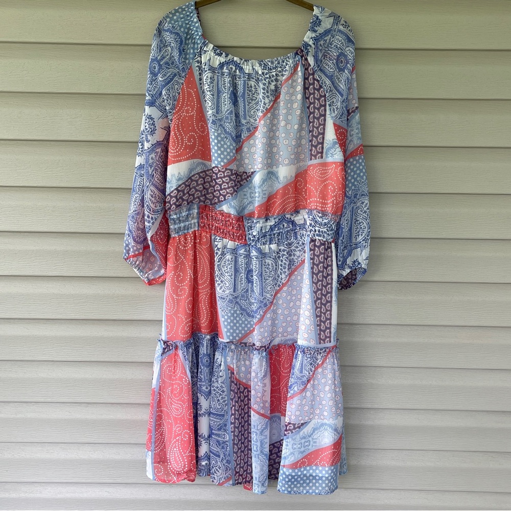 Tommy Hilfiger Patchwork Print Ruffled Multicolor… - image 4